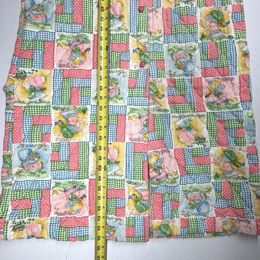VTG Holly Hobby Quilted Robe Housecoat WOMENS‎ 14* Long Full Button Colorful GUC - Picture 9 of 13